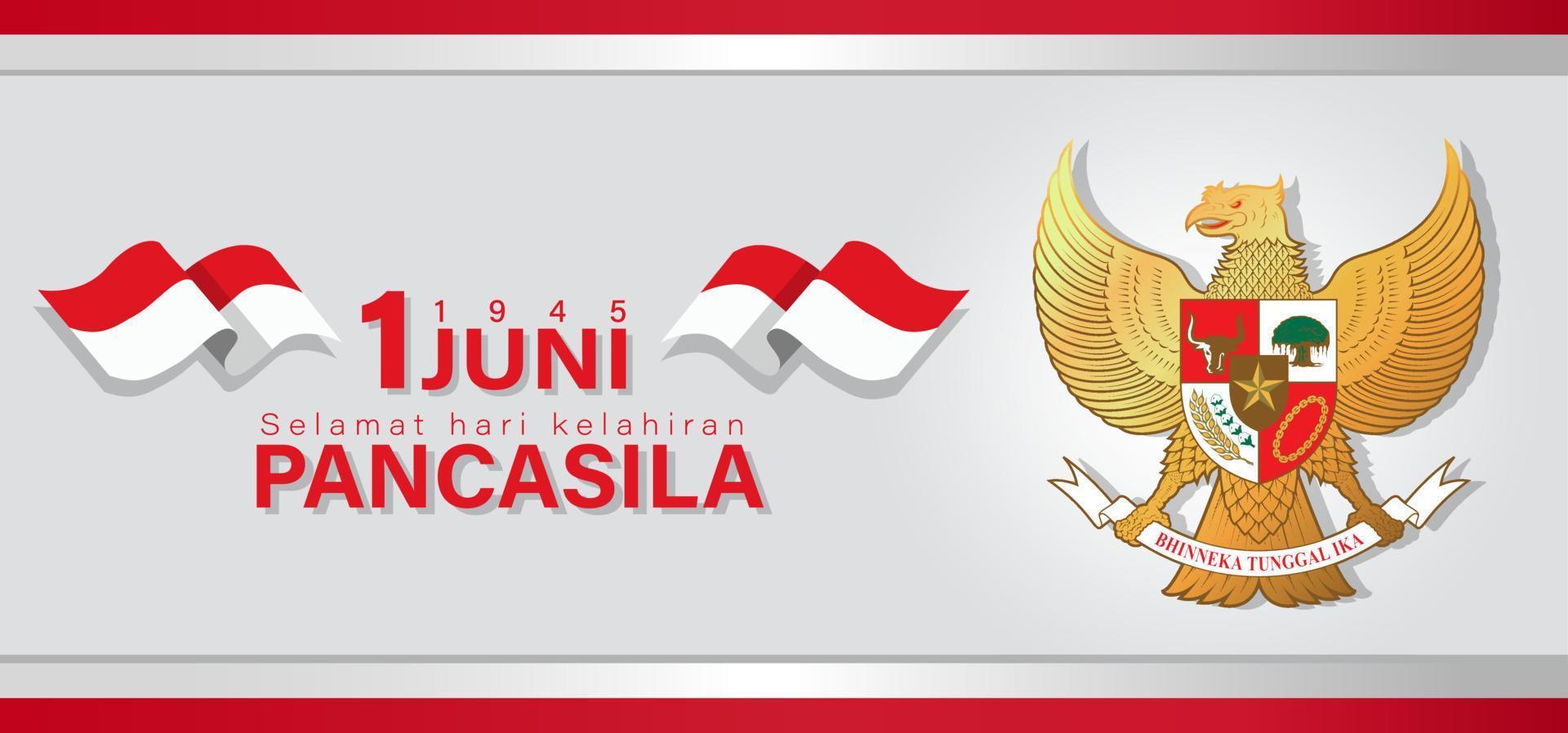 le jour de la naissance de l'illustration vectorielle pancasila vecteur