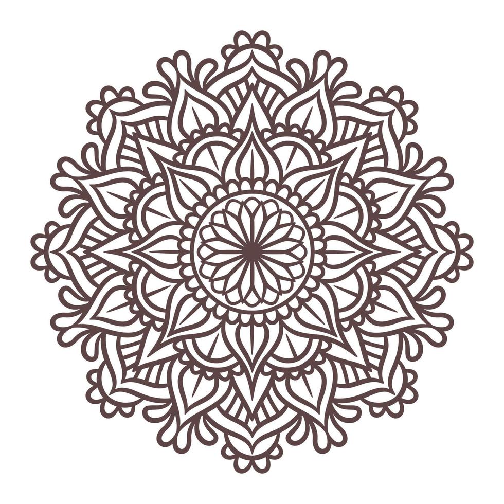 motif d'ornement rond mandala ethnique vecteur