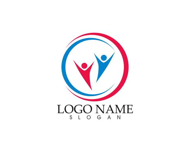 Modèle de logo et symboles icône vector communauté