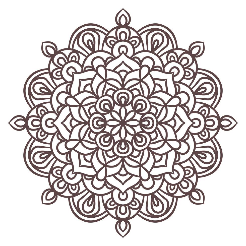 motif d'ornement rond mandala ethnique vecteur