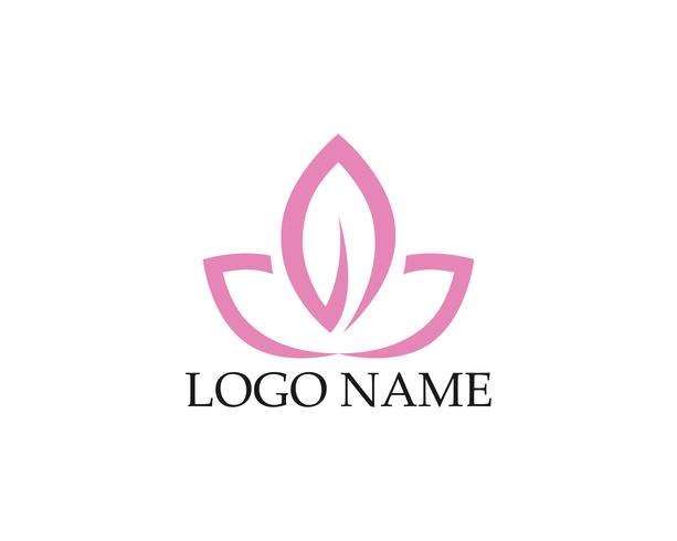 Logo de design beauté vecteur fleurs icône de modèle