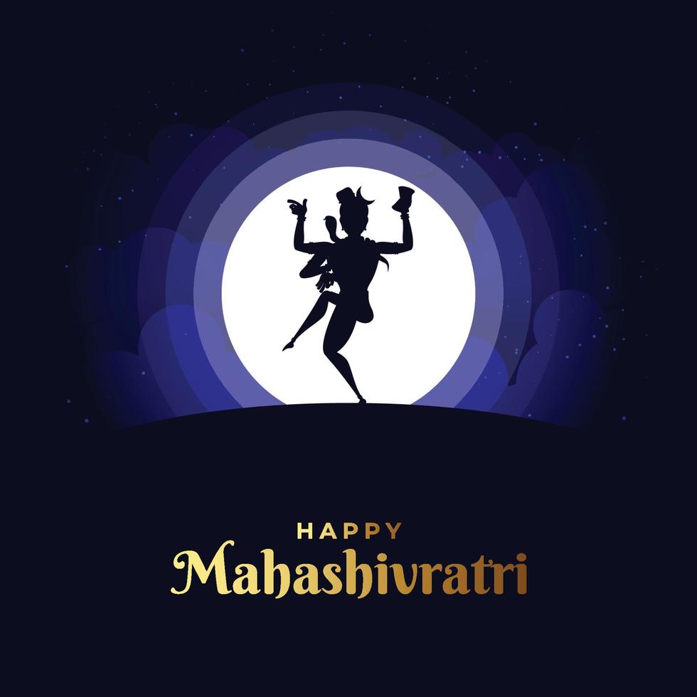 illustration vectorielle de joyeux mahashivratri, seigneur shiva, shivratri vecteur