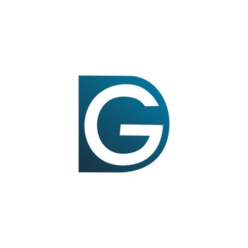 lettre d et g modèle de concept de logo design vecteur