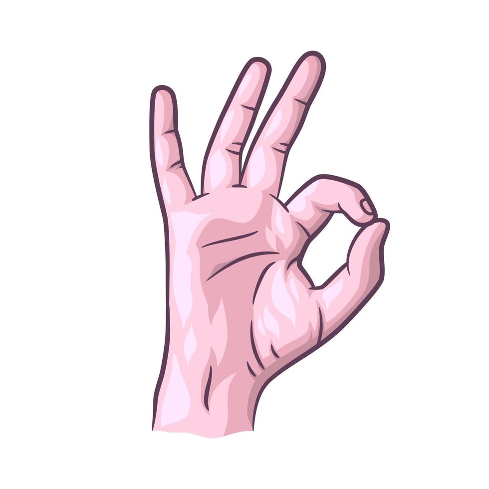 ok illustration vectorielle de geste de la main vecteur