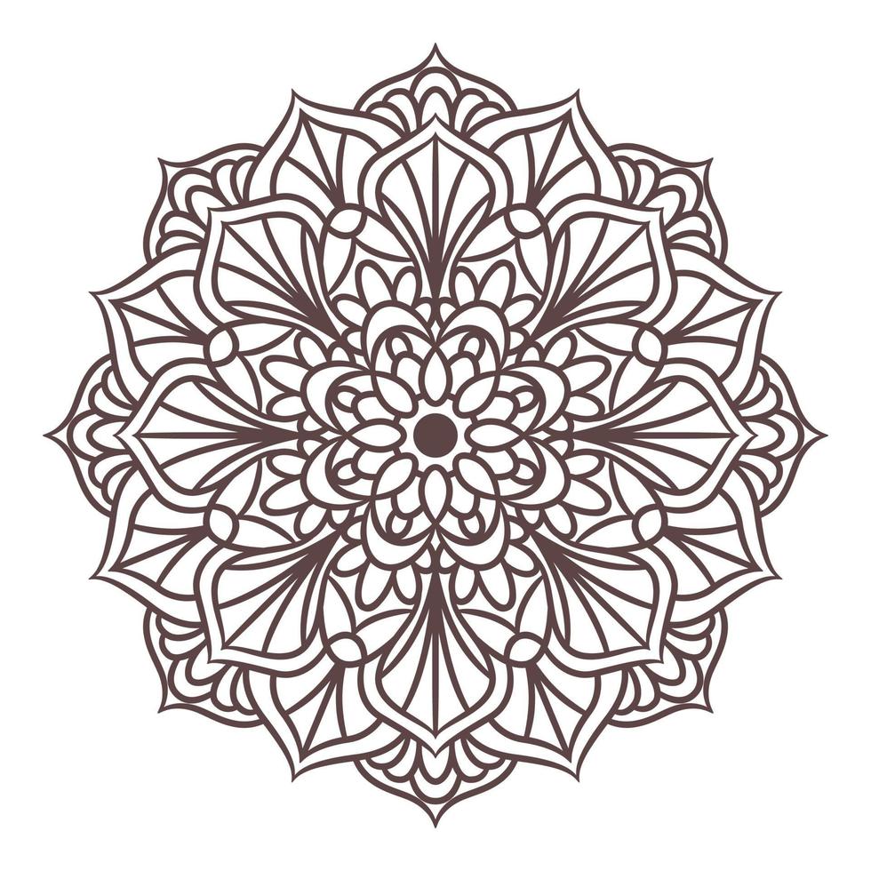 motif d'ornement rond mandala ethnique vecteur