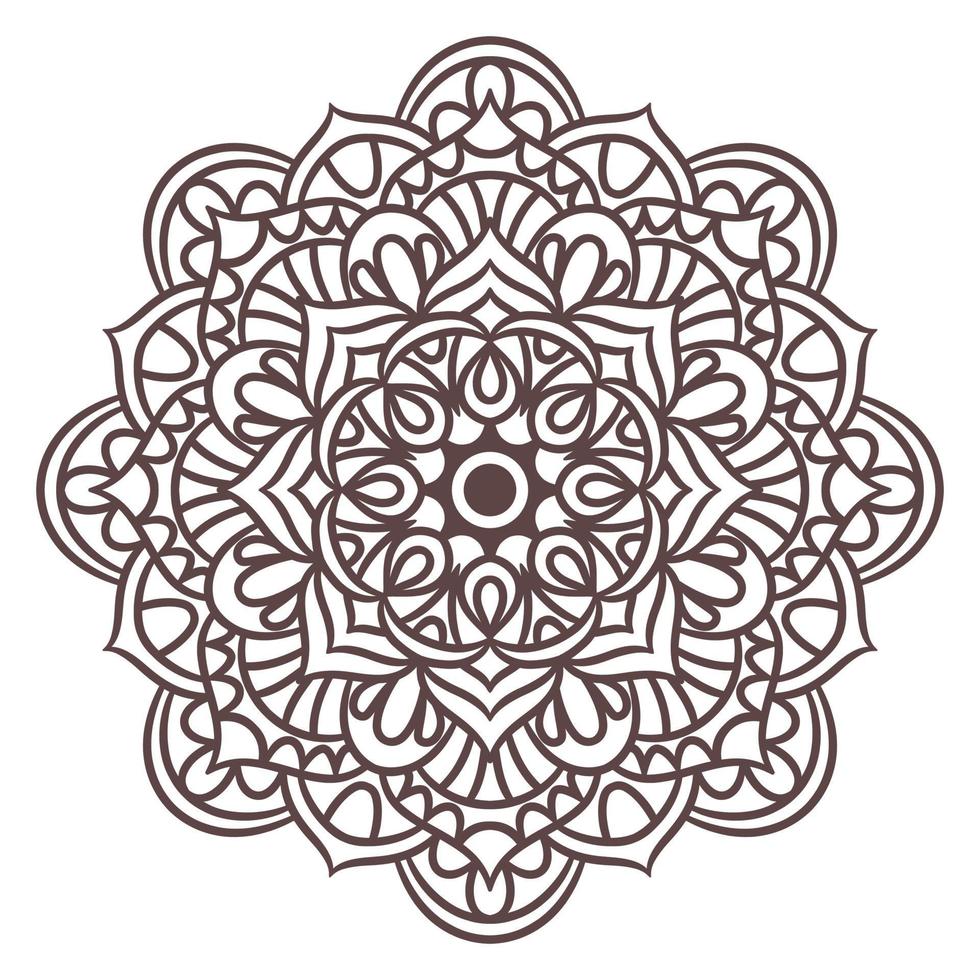 motif d'ornement rond mandala ethnique vecteur