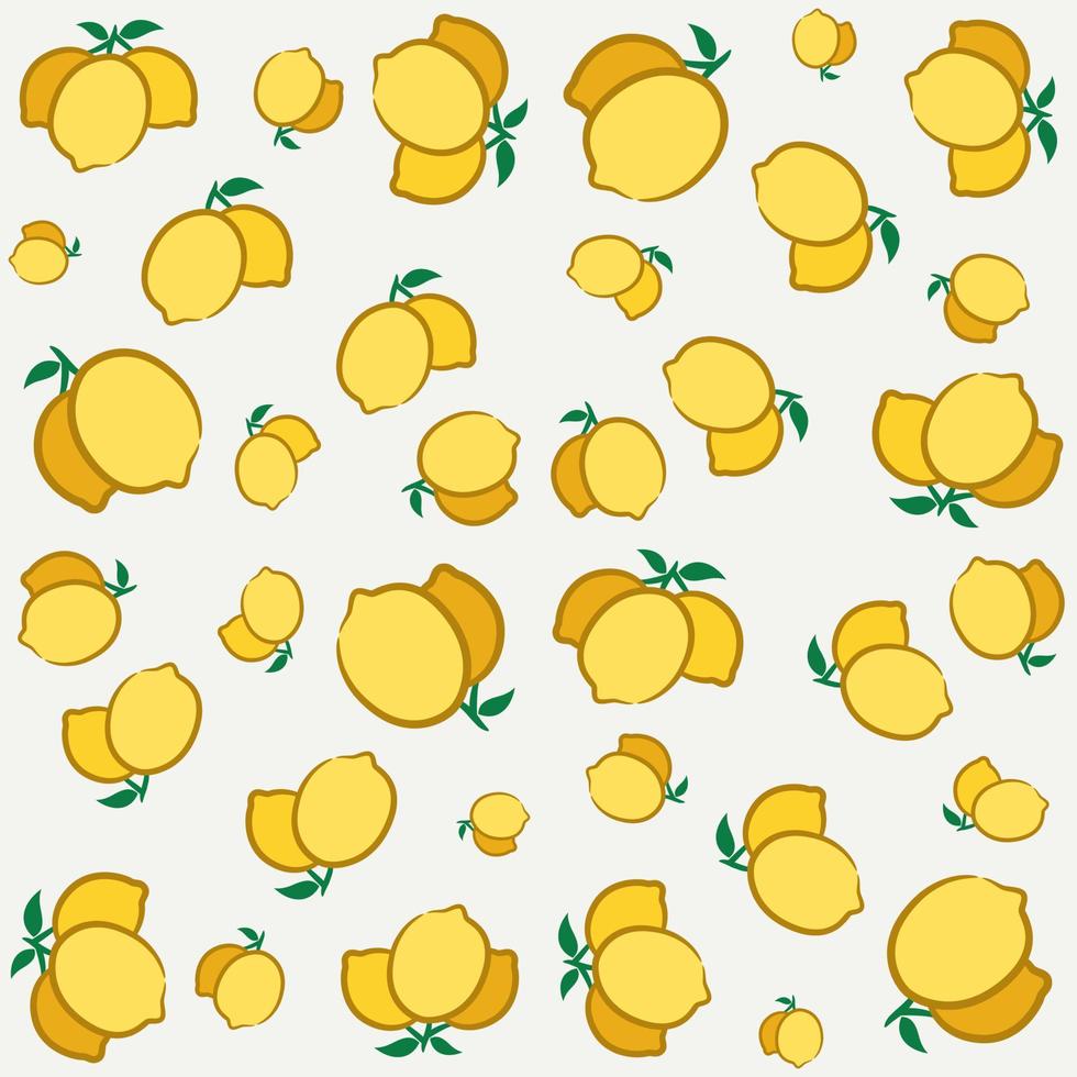 modèle sans couture tropical avec des citrons jaunes vecteur