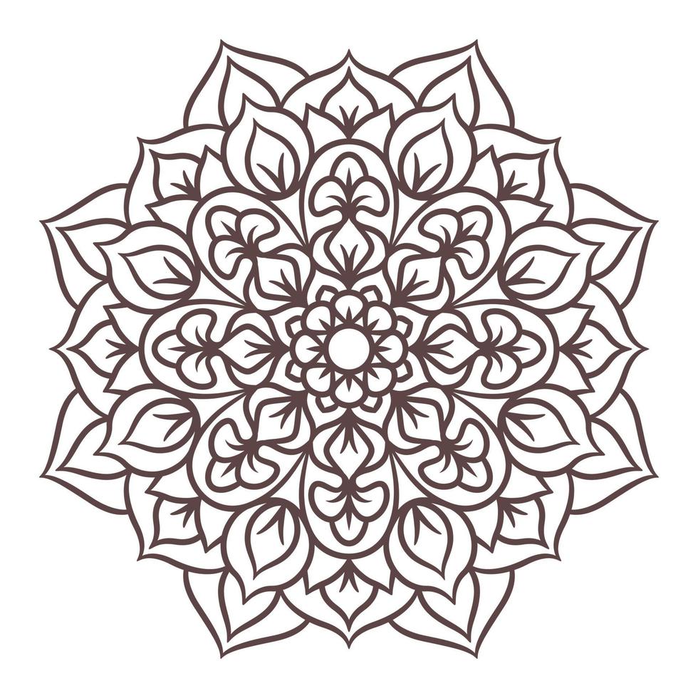 motif d'ornement rond mandala ethnique vecteur