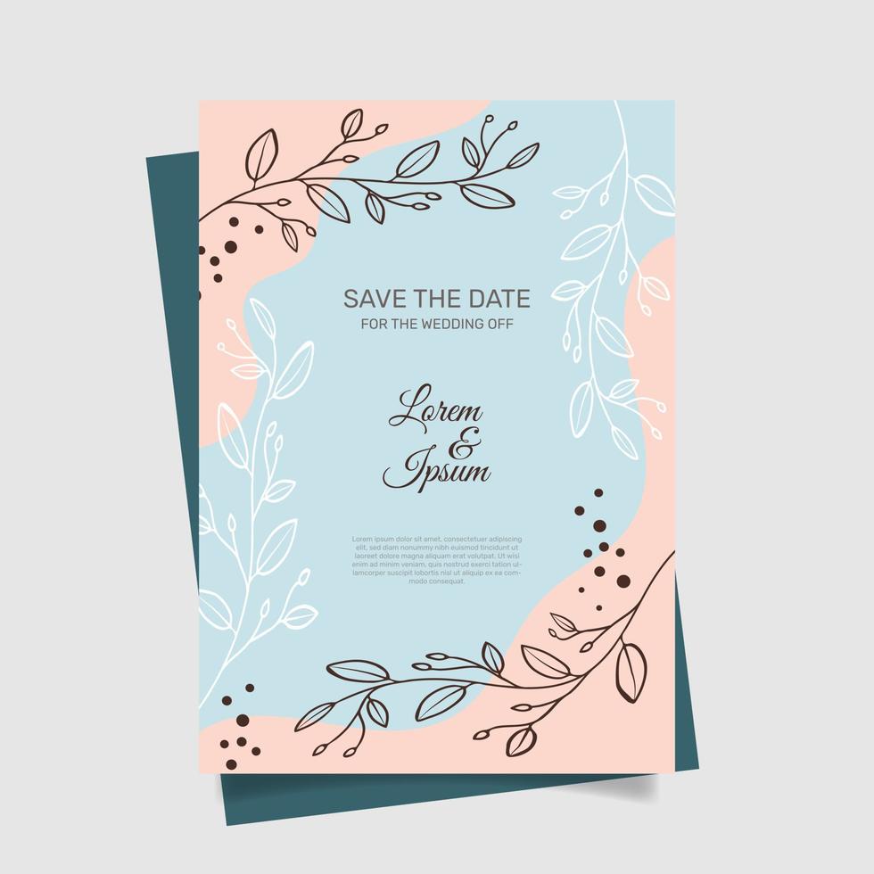 modèle de vecteur d'invitations de mariage. Réserve cette date. conception d'arts abstraits pour la célébration de mariage. - vecteur.