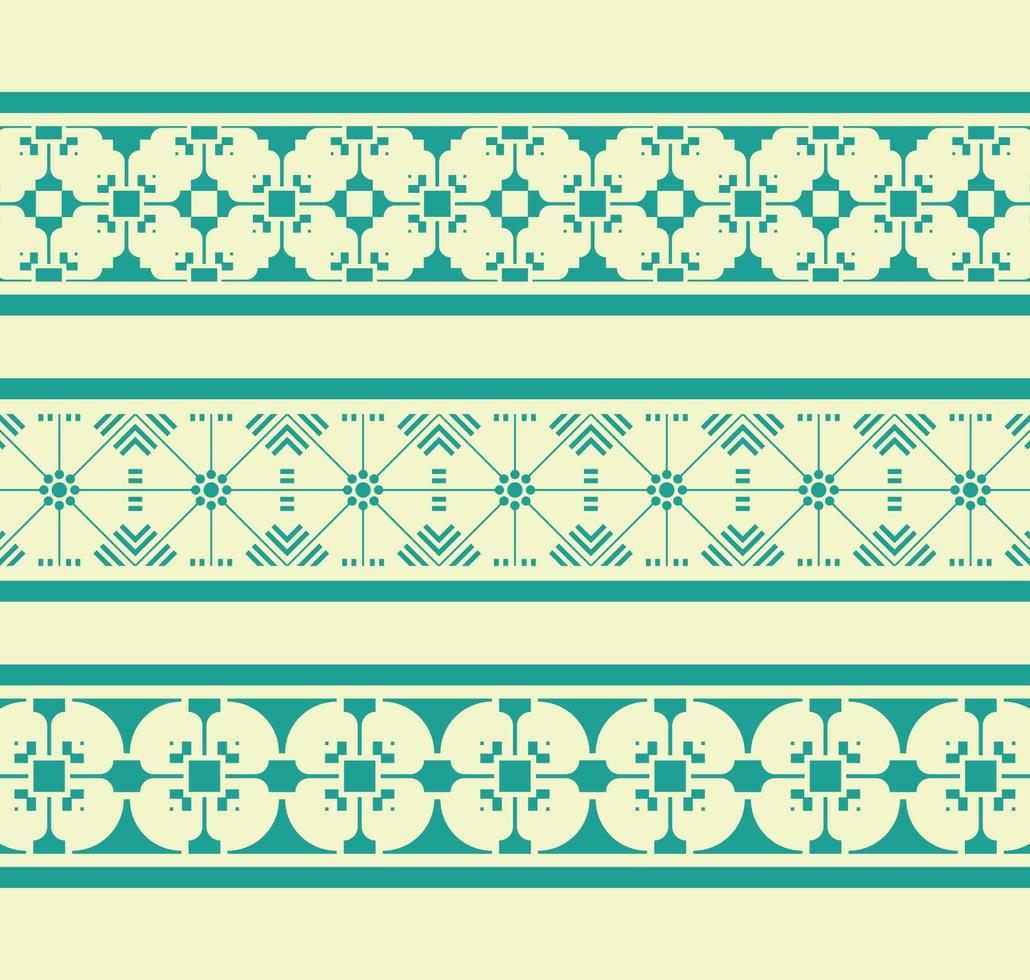 modèle de conception de bordure de motif ornemental vecteur