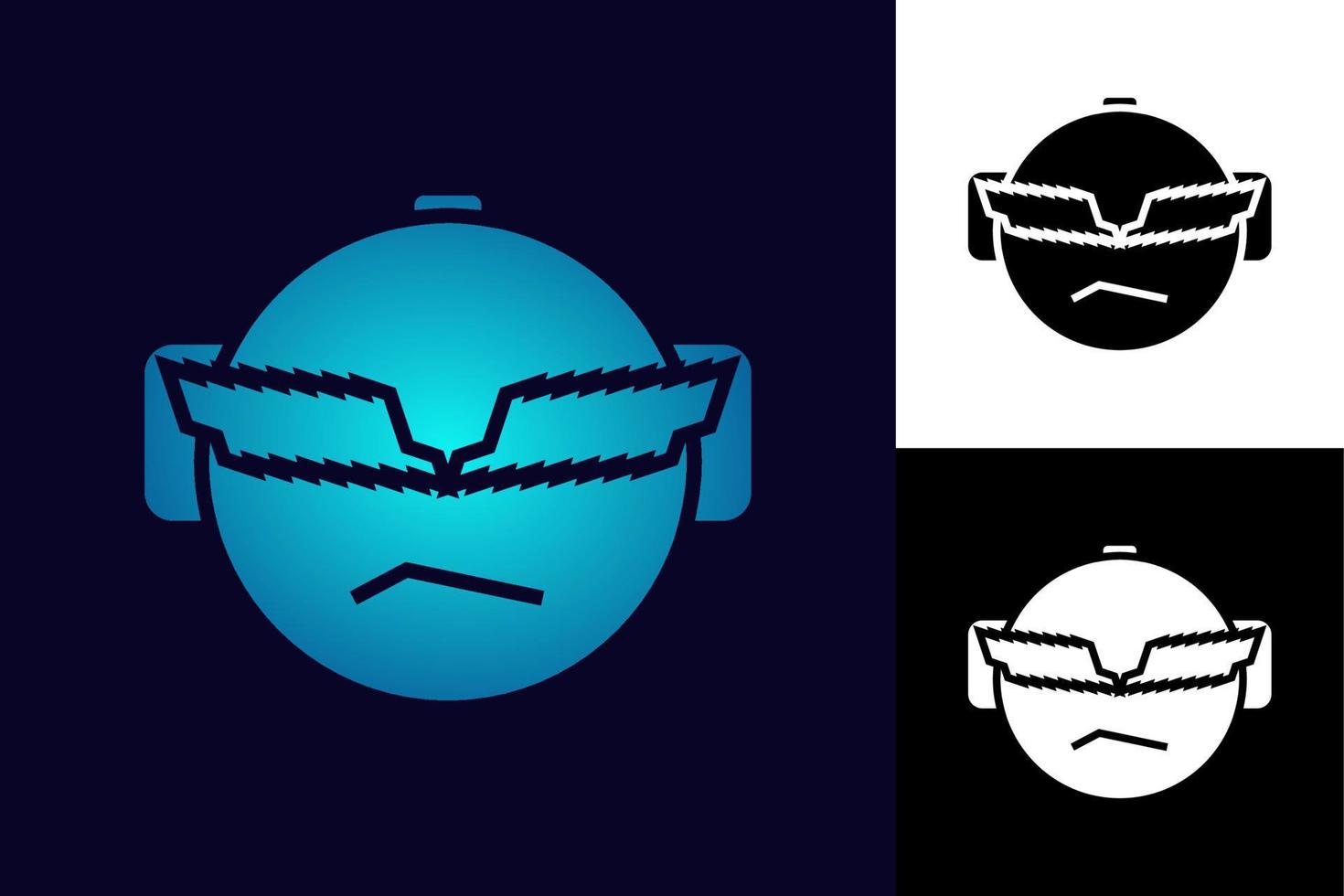 logo de réalité virtuelle vr vecteur