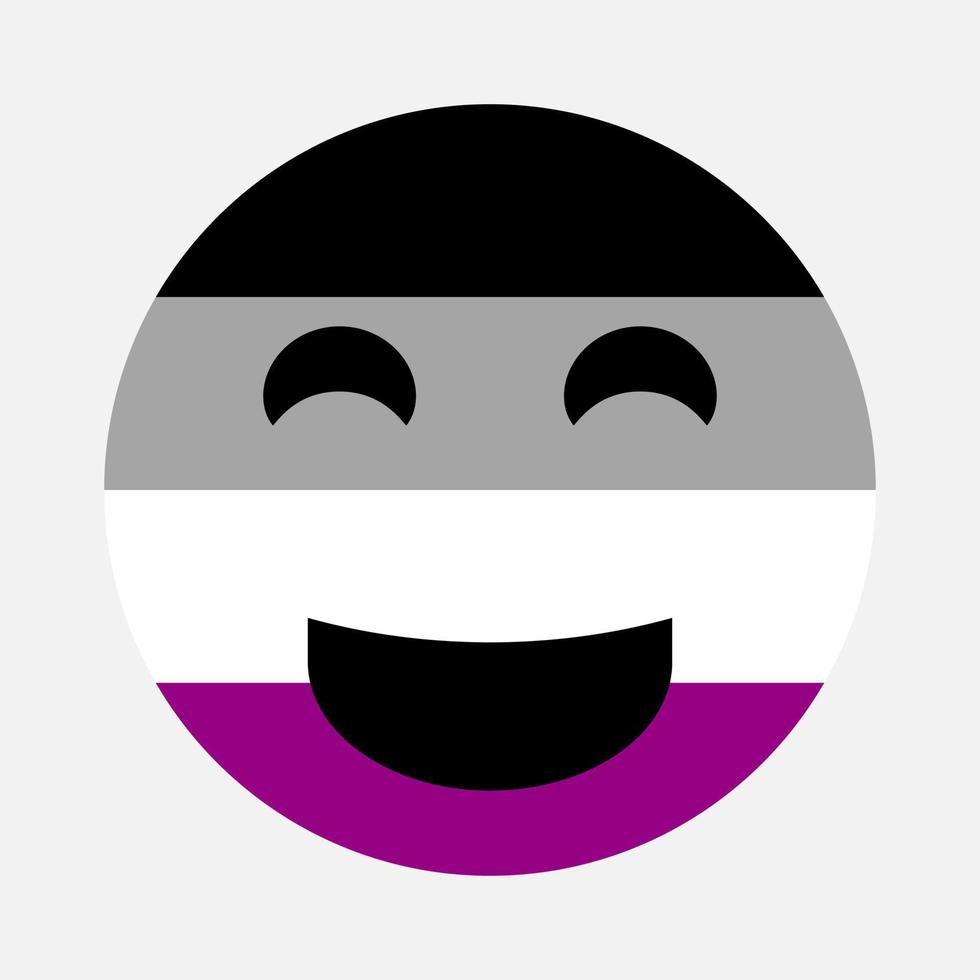 illustration vectorielle emoji asexuée isolée sur fond blanc vecteur