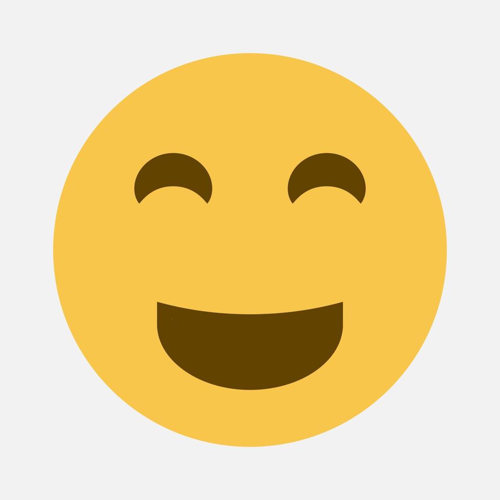 illustration de vecteur emoji souriant mignon isolé sur fond blanc