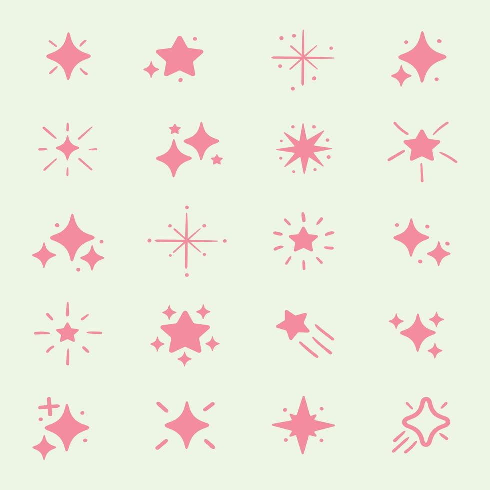 icône vectorielle étoiles scintillantes dans un vecteur premium de style plat marron