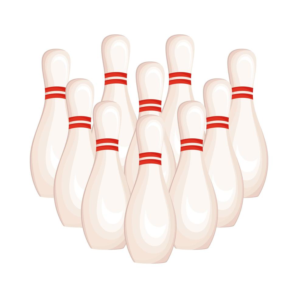 épingles de sport de bowling vecteur