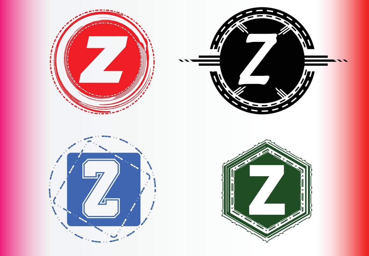 ensemble de modèles de conception de logo et d'icône letterz vecteur