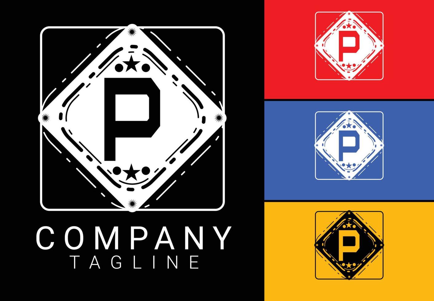 p lettre nouveau logo et icône design vecteur