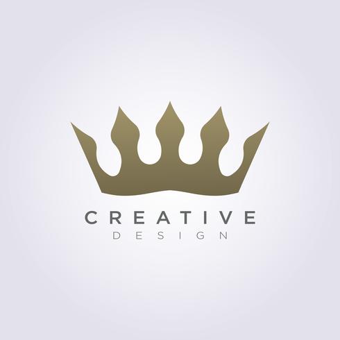 La couronne du royaume Vector Illustration Design Clipart Logo Logo Template