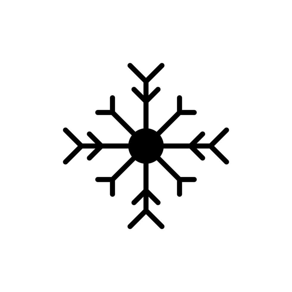 hiver, chutes de neige, neige, modèle de logo d'illustration vectorielle icône solide flocon de neige. adapté à de nombreuses fins. vecteur