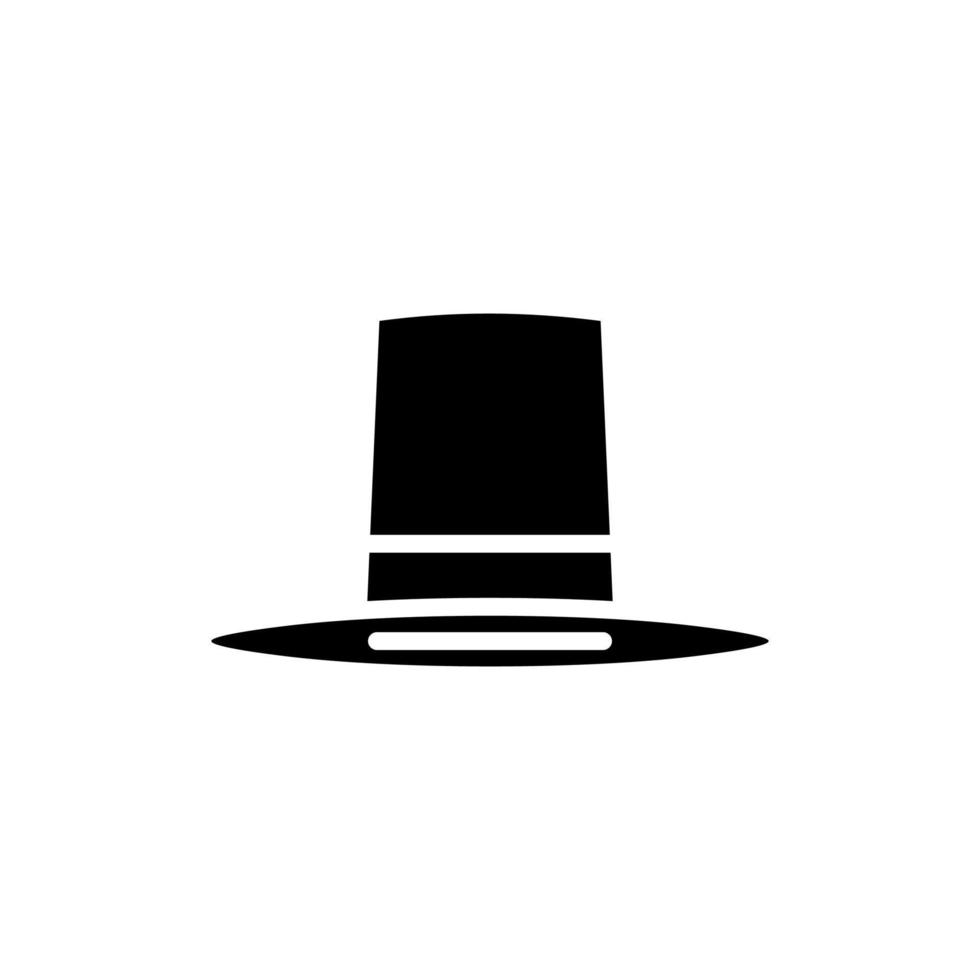 chapeau, accessoire, modèle de logo d'illustration vectorielle d'icône solide de mode. adapté à de nombreuses fins. vecteur