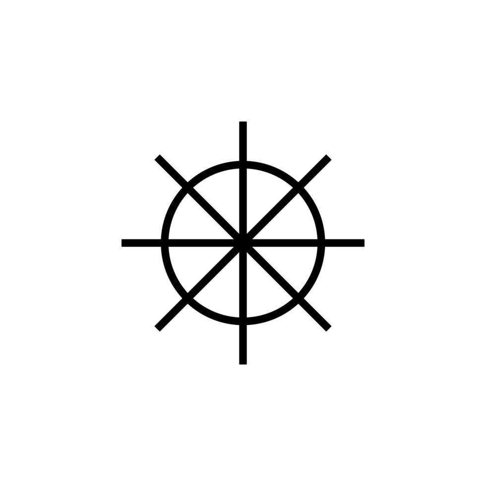 gouvernail, nautique, navire, modèle de logo d'illustration vectorielle d'icône solide de bateau. adapté à de nombreuses fins. vecteur