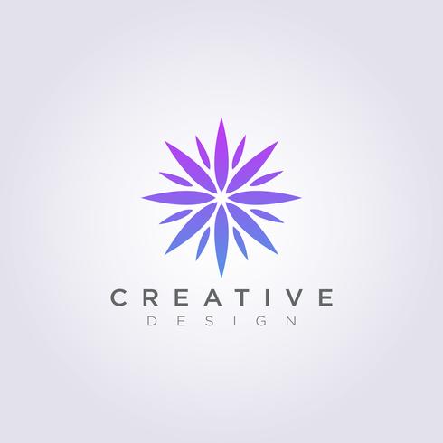 Beauté fleur abstrait cercle vector illustration design symbole logo logo template