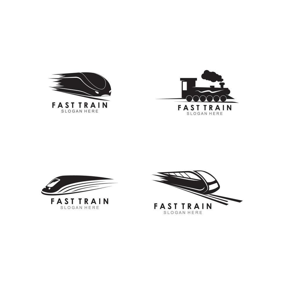 train illustration logo vector design plat