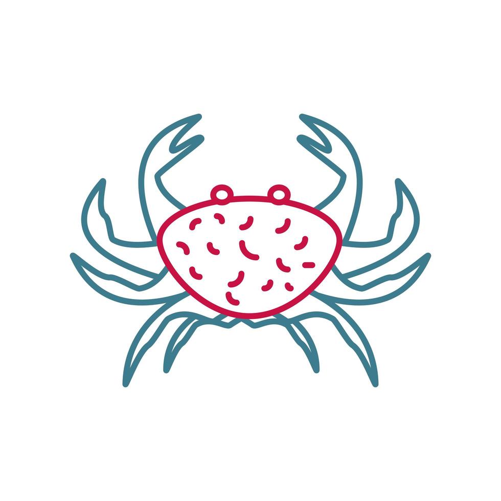 vie marine de crabe vecteur