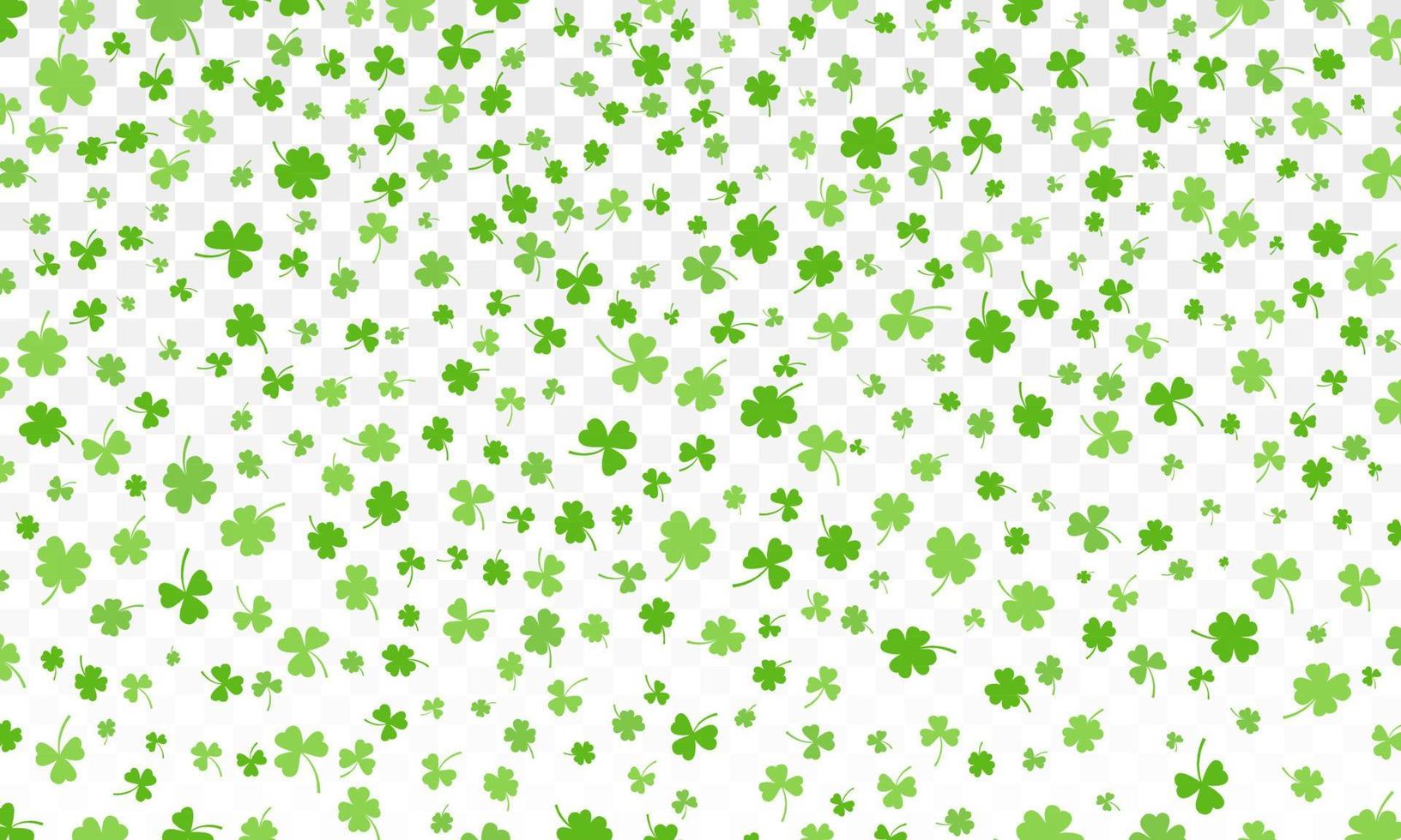 shamrock ou trèfle vert laisse fond illustration vectorielle de conception plate isolée sur fond blanc. vecteur