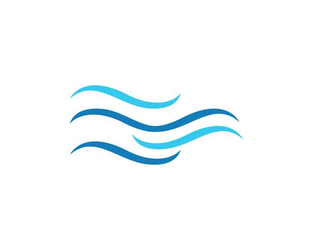 Modèle de logo et symbole de vague d&#39;eau vecteur