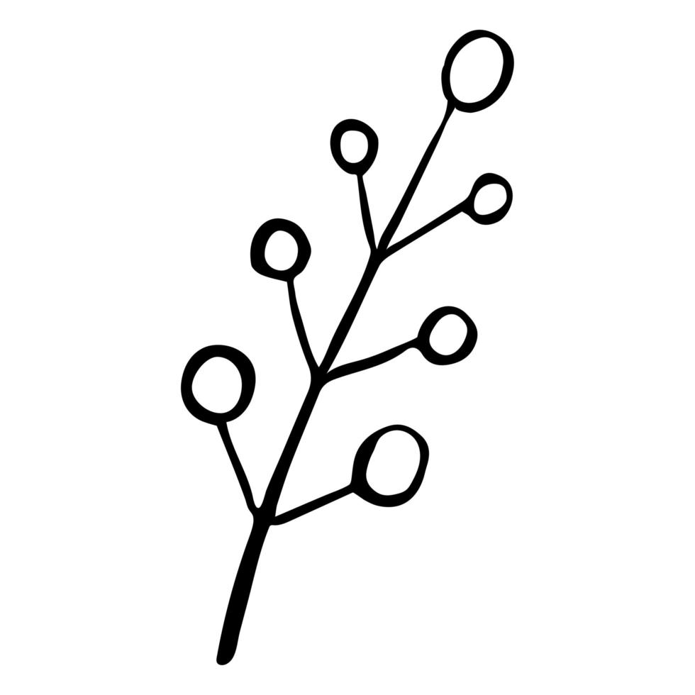 illustration de contour de plante vecteur