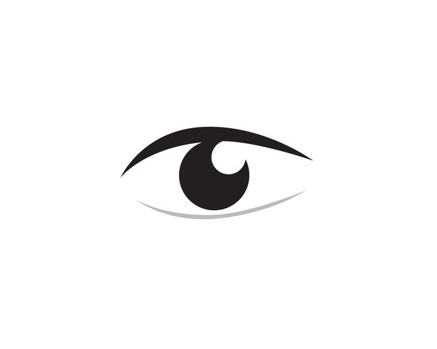 Modèle de logo de soins oculaires et symboles vecteur