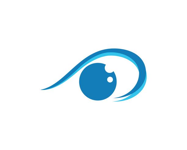 Logo de soins oculaires et icônes de modèle de vecteur de symboles