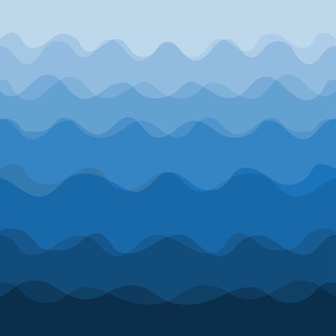 Dessin abstrait créativité fond de vagues bleues, Illustration vectorielle EPS10 vecteur