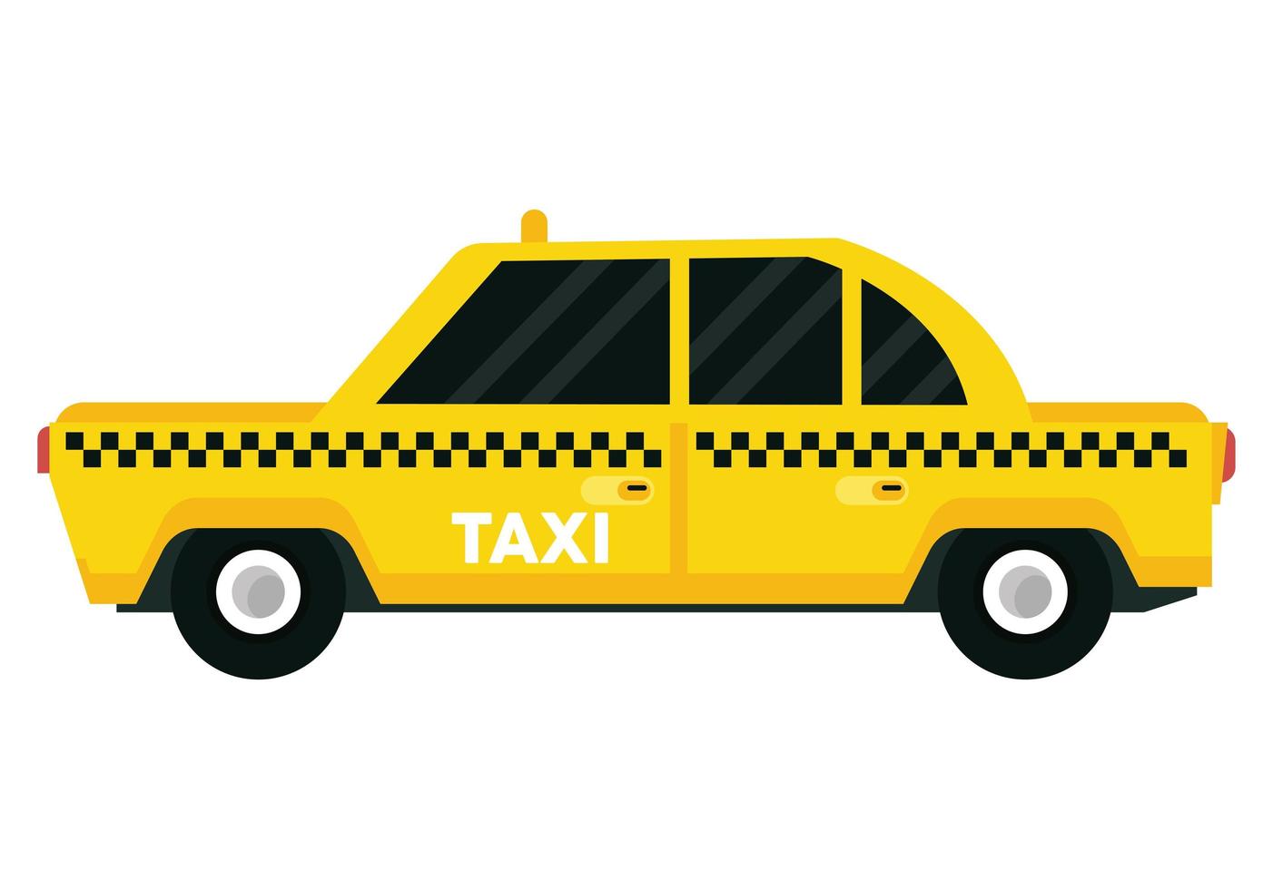 service public de voiture de taxi vecteur