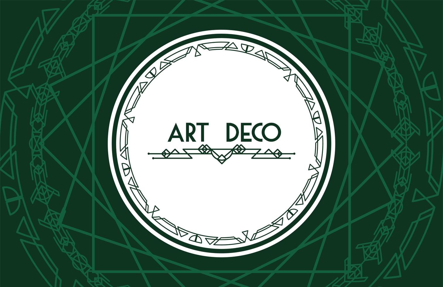 cadre de lettrage art déco vecteur