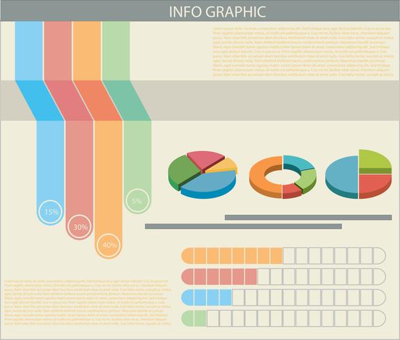 Un infographie avec des graphiques colorés vecteur