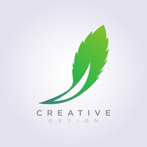 Modèle de dessin vectoriel de forme de feuille Clipart symbole Logo Art