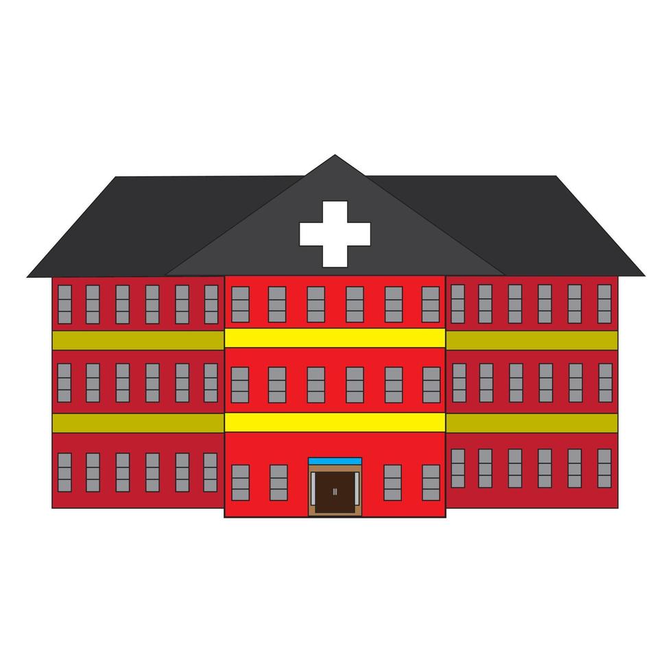 illustration vectorielle de conception de bâtiment d'hôpital vecteur