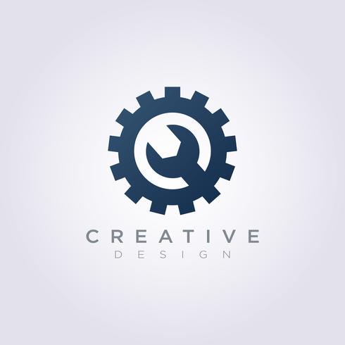 Gear Circle Mechanic Vector Illustration Design Clipart Logo Logo Template