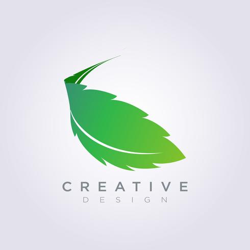 Modèle de dessin vectoriel de forme de feuille Clipart symbole Logo Art