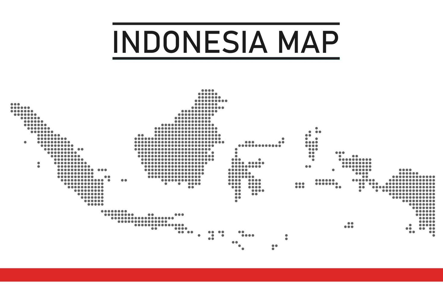 indonésie carte île style pointillé art vecteur design plat gratuit modifiable