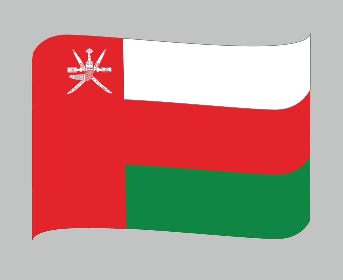 oman drapeau asie nationale emblème ruban icône illustration vectorielle élément de conception abstraite vecteur