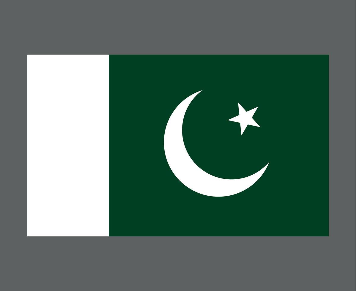 pakistan drapeau national asie emblème symbole icône illustration vectorielle élément de conception abstraite vecteur