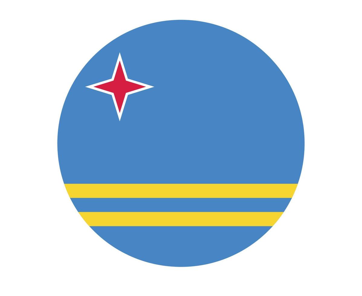 aruba drapeau national amérique du nord emblème icône illustration vectorielle élément de conception abstraite vecteur
