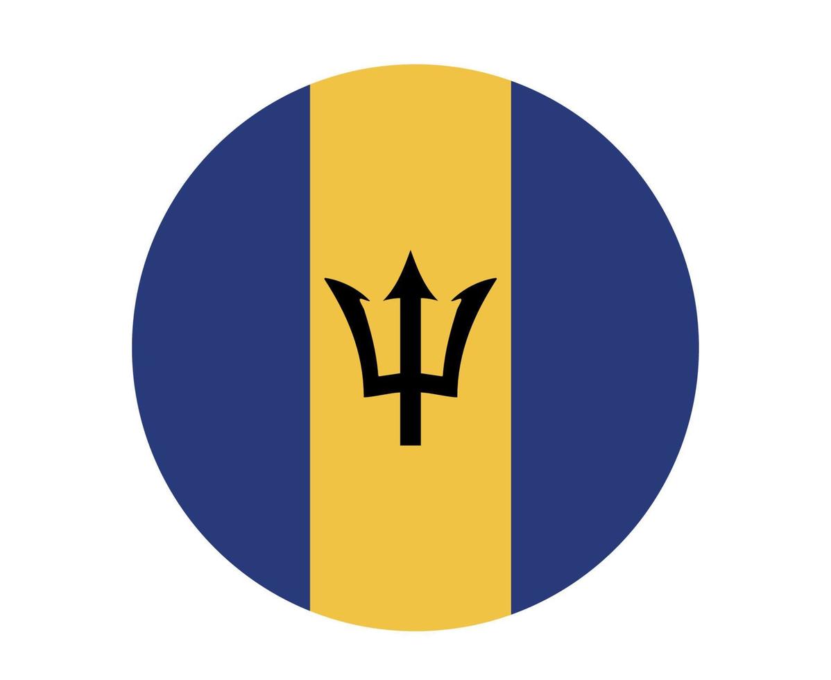 drapeau de la barbade emblème national de l'amérique du nord icône illustration vectorielle élément de conception abstraite vecteur
