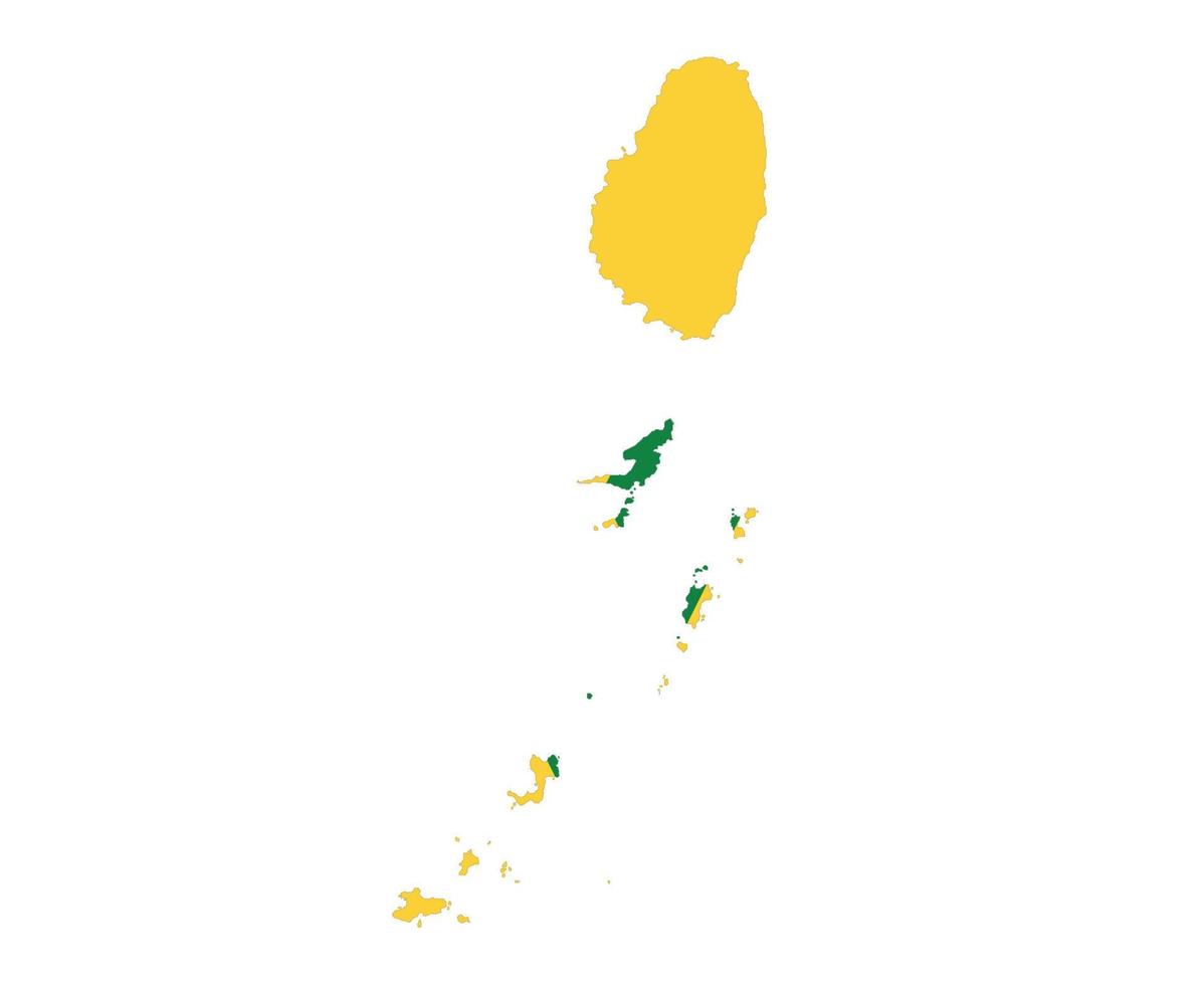 saint vincent et les grenadines drapeau national amérique du nord emblème carte icône illustration vectorielle élément de conception abstraite vecteur