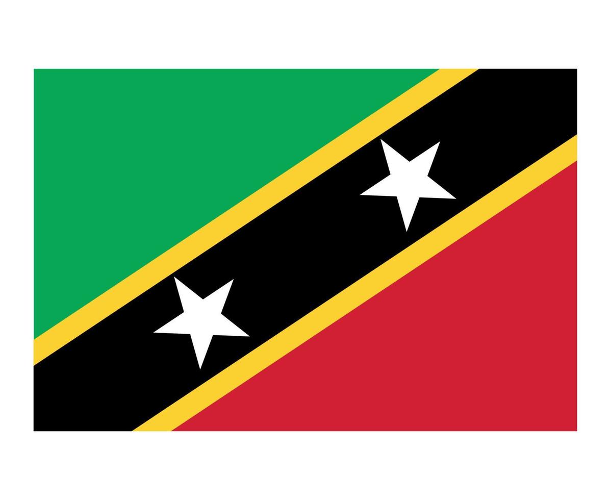 saint kitts et nevis drapeau national amérique du nord emblème symbole icône illustration vectorielle élément de conception abstraite vecteur