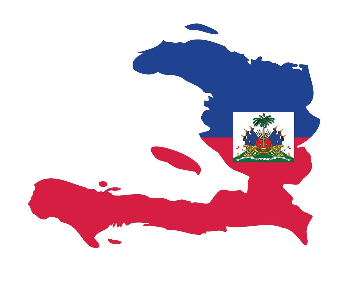 haïti drapeau national amérique du nord emblème carte icône illustration vectorielle élément de conception abstraite vecteur