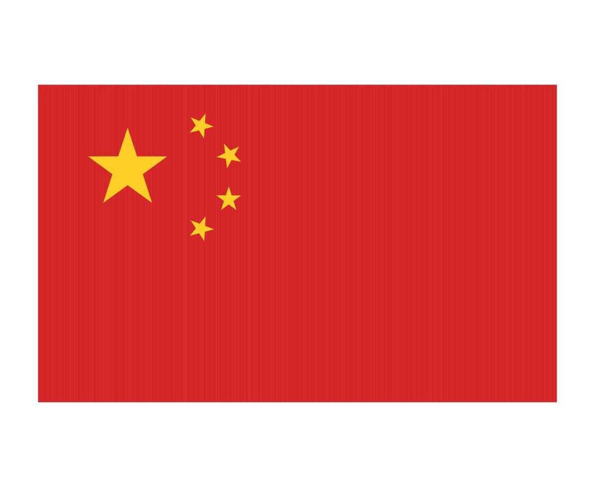 chine drapeau national asie emblème symbole icône illustration vectorielle élément de conception abstraite vecteur